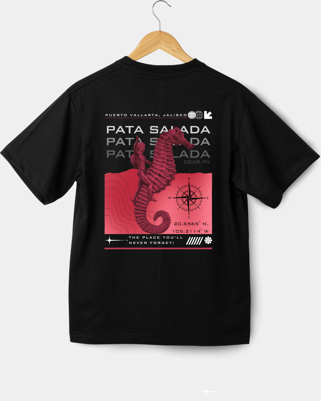 T-SHIRT PATA SALADA GEAR PV (SEA-HORSE RED)